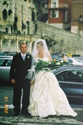 The bride, Maria Concetta and father. Late of course!