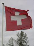 Swiss Flag in strong wind