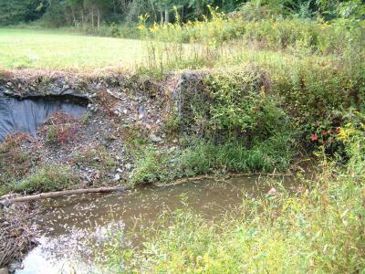 Riprap - Original culvert has washed away
