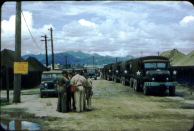 Evac line up before the Han River flood in 1954.