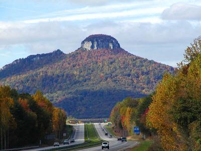 Pilot Mountain from the scenic viewing area on US Hwy. 52