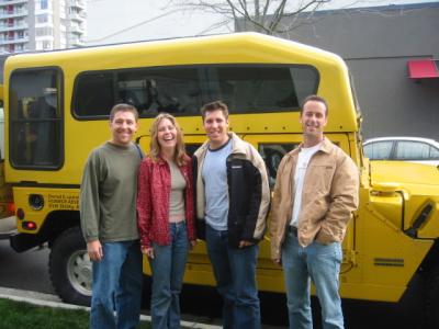 Javier, Robin, Danny and Eric with Martin's Hummer