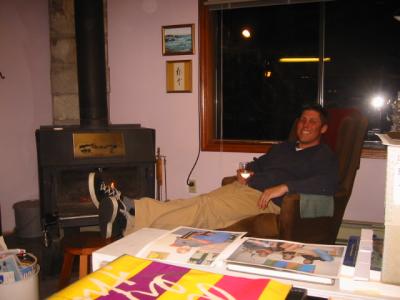 Dan enjoying the firewood