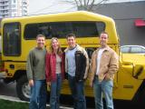 Javier, Robin, Danny and Eric with Martins Hummer
