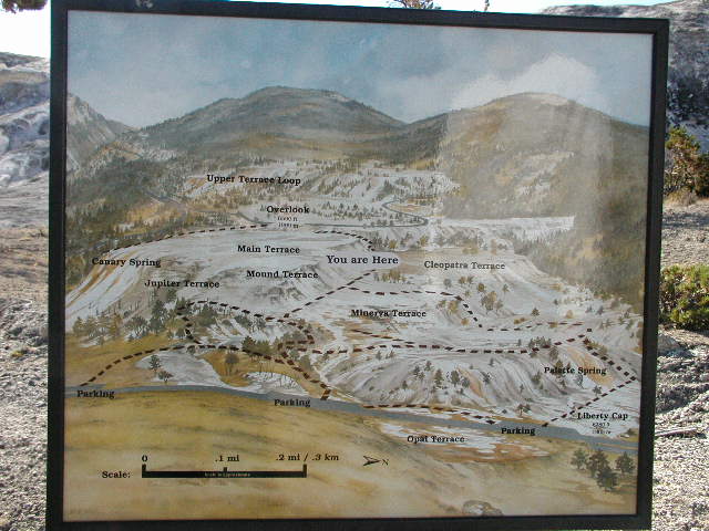 Mammoth Hot Springs, Upper Terrace Loop sign 9-11-02.JPG
