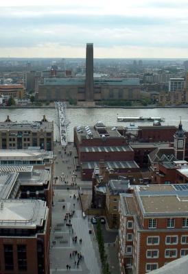 A Views of the Millenium Bridge and the Tate Modern