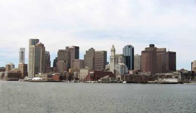 Panoramica di Boston vista da East Boston, Pier No.1