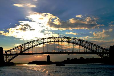 Sydney Harbour Bridge as sunset