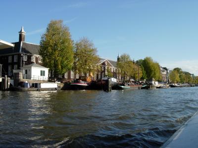The Amstel river, the only natural waterway in the city.