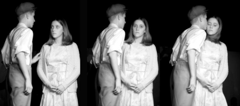 Peter kisses Anne for the first time. (Infra red)