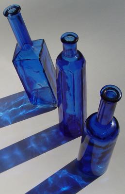 Blue Bottles photographed by Faye White