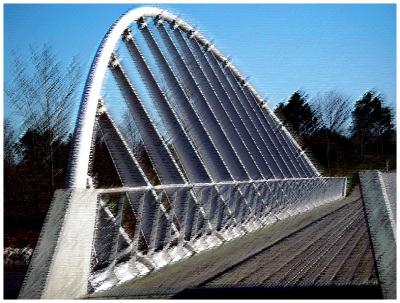 Pedestrian Bridge Over River cUrVe