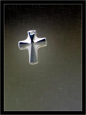 glass cross by Peggy