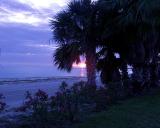 sunset from the dunedin causeway leading to honeymoon island
