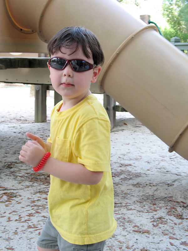Joe Cool on the playground