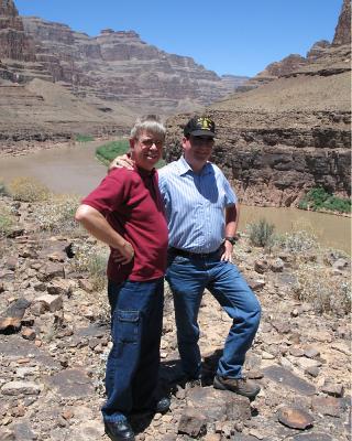 Evan and Fred with Colorado River (Day 2)