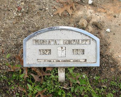 Maria Gonzalez funeral marker