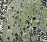 Google Earth photo showing gravesites