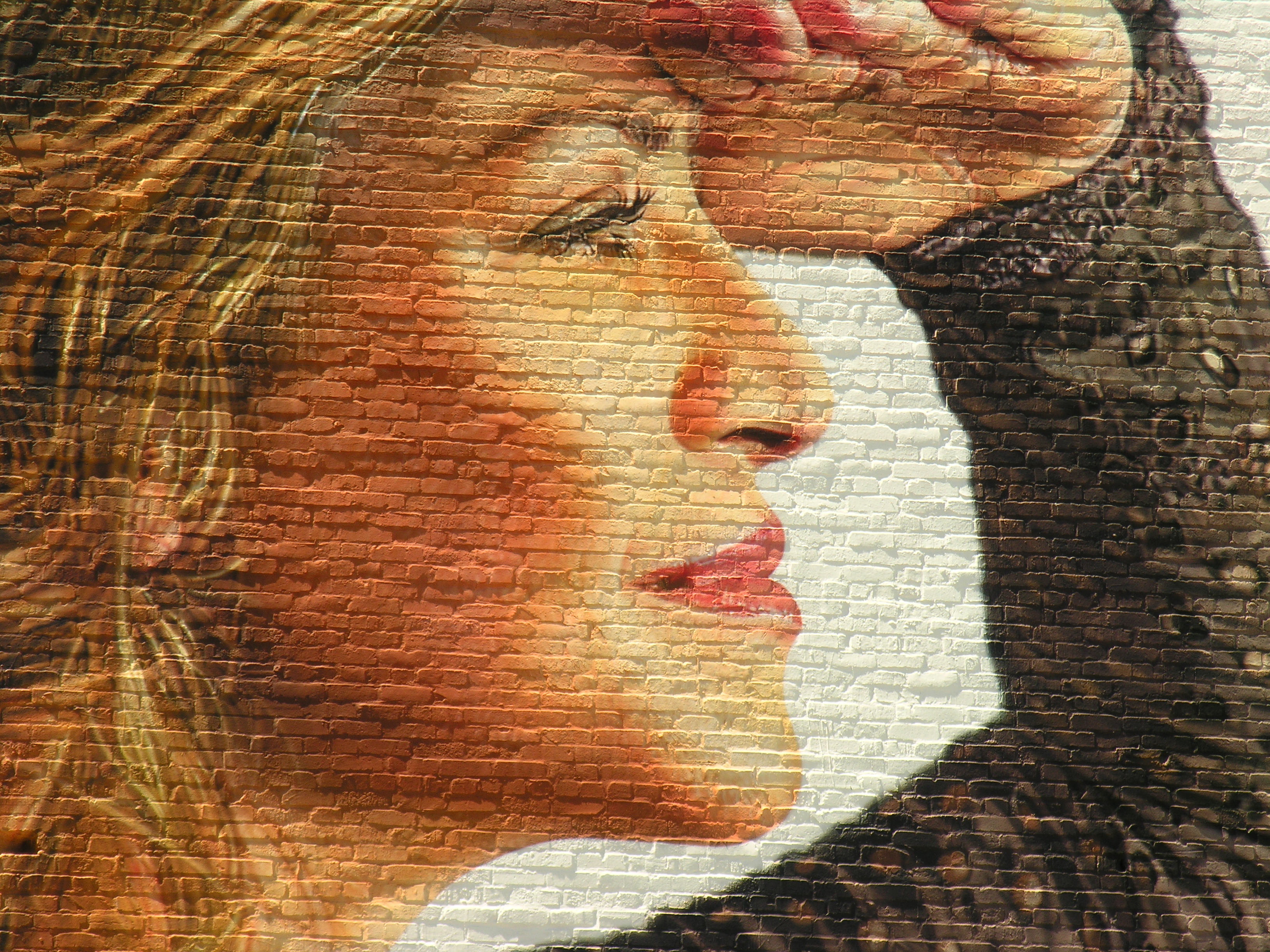 Women this is not photoshopped, but a pieace of a giant wall in tornorto advertising