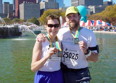 Cathie and Greg after the race
