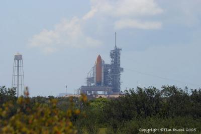 Shuttle on 39B as seen from Biolab Road