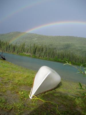 Rainbow and Canoe