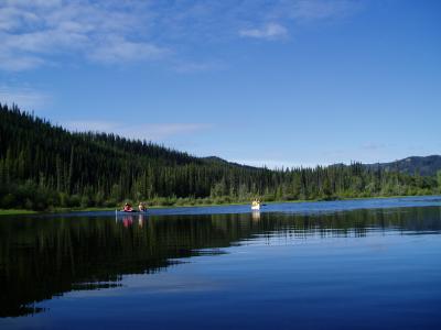 canoes on the Yukon