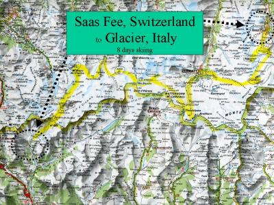 Haute Route, Saas Fee Switzerland to Glacier Italy