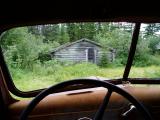 Cabin out the truck window
