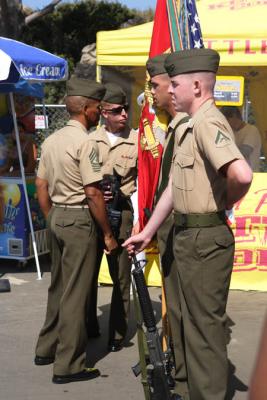 1/1 Sgt Major Ventura with his color guard