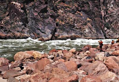 Looking for a way through the rapids