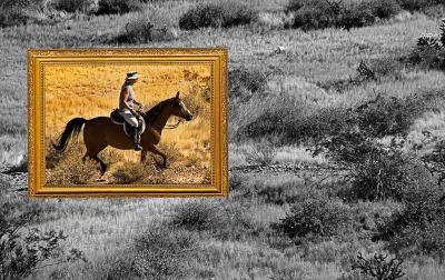 Desert rider framed