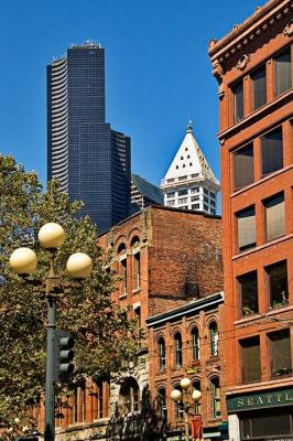 Seattle buildings, old and new