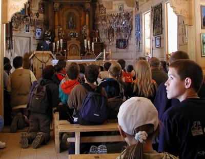 Holy Mass at the mountain chapel in Wiktorwki