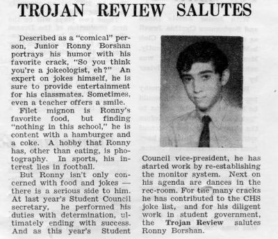 Trojan Review salutes Ronny Borshan