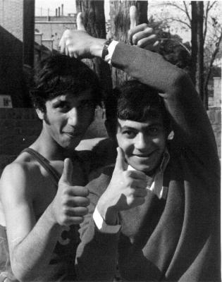 Shlomo and Murad give thumbs up to Steve's campaign