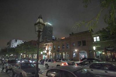 Newbury at night.