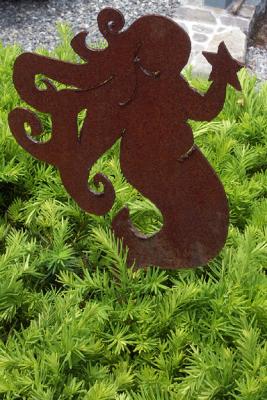 Yew With Steel Mermaid, by Walter Liff