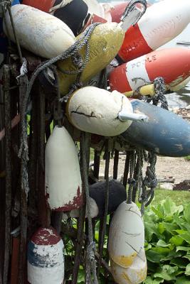 Lobster Buoys on Shed