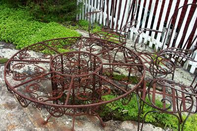 Rusted Lawn Furniture Set