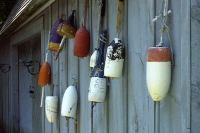 Lobster Buoys, On Shed