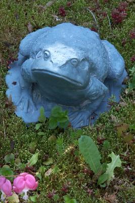 Blue Frog Sculpture