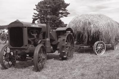 McCormick-Deering with Hay Wagon
