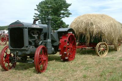 McCormick-Deering with Hay Wagon