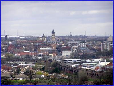 View of Wakefield from Sandal Castle