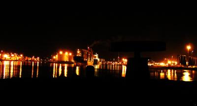 Aberdeen Harbour Silhouette