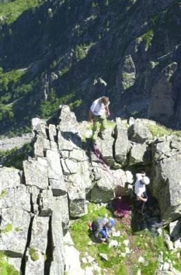 Alpiniste au brvent