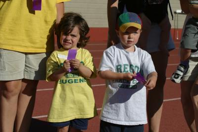 Hunter and Weston and their ribbons