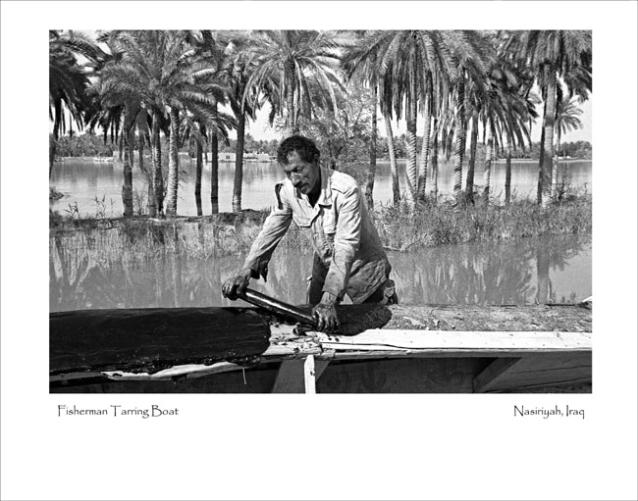 Fisherman Tarring Boat