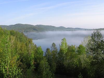 Foggy Morning On Lac Laurel (2)